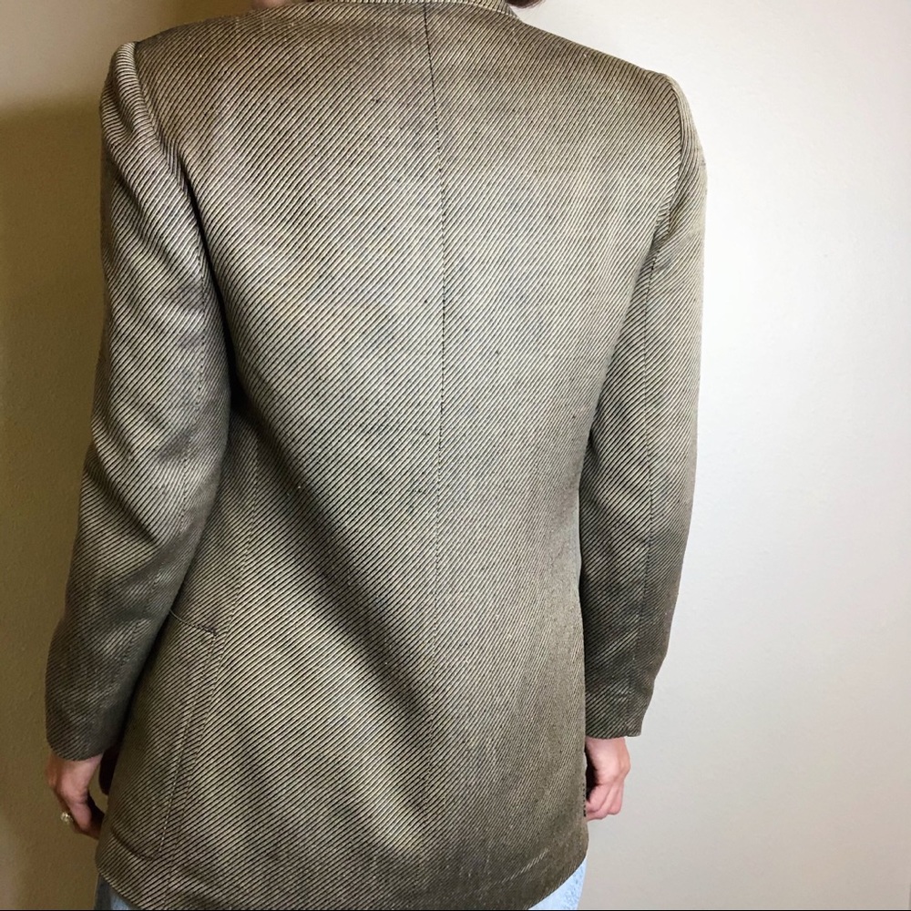 Vintage 90s Christian Dior woven silk blend blazer - Picture 10 of 16
